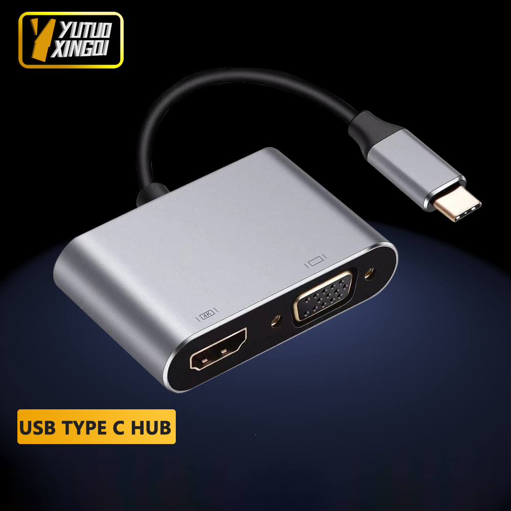 4K USB Type C to VGA 1080P USB - đánh giá và giá Usb Hub Type C