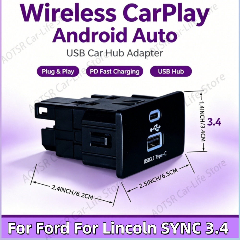 Wireless CarPlay Android Auto  - đánh giá và giá Usb Hub Type C