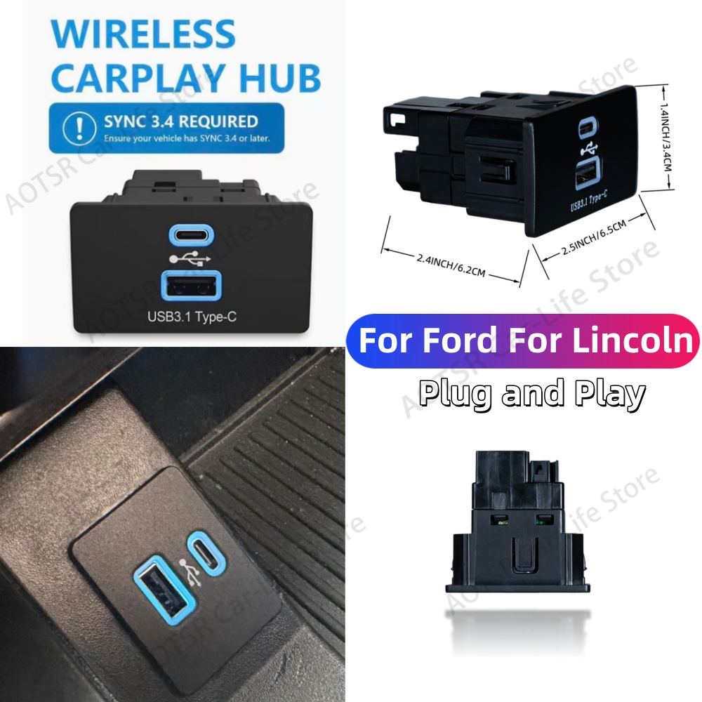 Wireless CarPlay Android Auto  - đánh giá và giá Usb Hub Type C