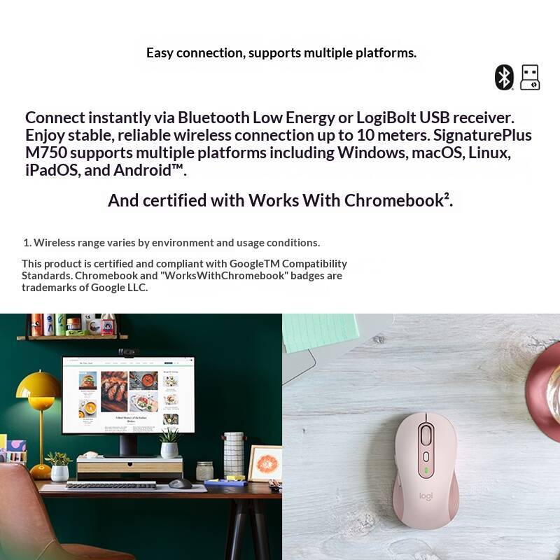 M750 Bluetooth Mouse Quiet Sil - đánh giá và giá Logitech Tablet Accessories
